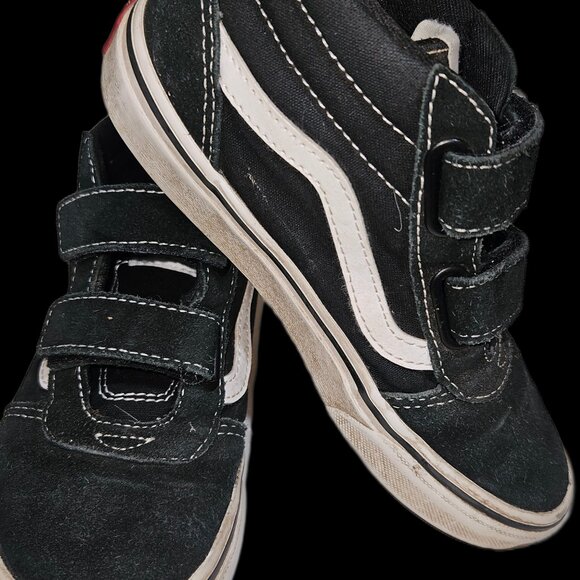 Vans high tops, black, size 1, velcro - Picture 1 of 7
